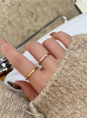 大码戒指女胖mm欧美设计高级ins