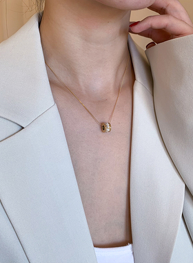 配饰加长锁骨链女钛钢