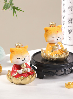 创意国潮黄大仙树脂工艺品办公室桌面摆件卡通潮玩公仔家居装饰品