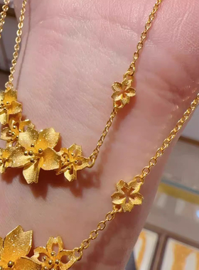 古法金手工高贵优雅锁骨链