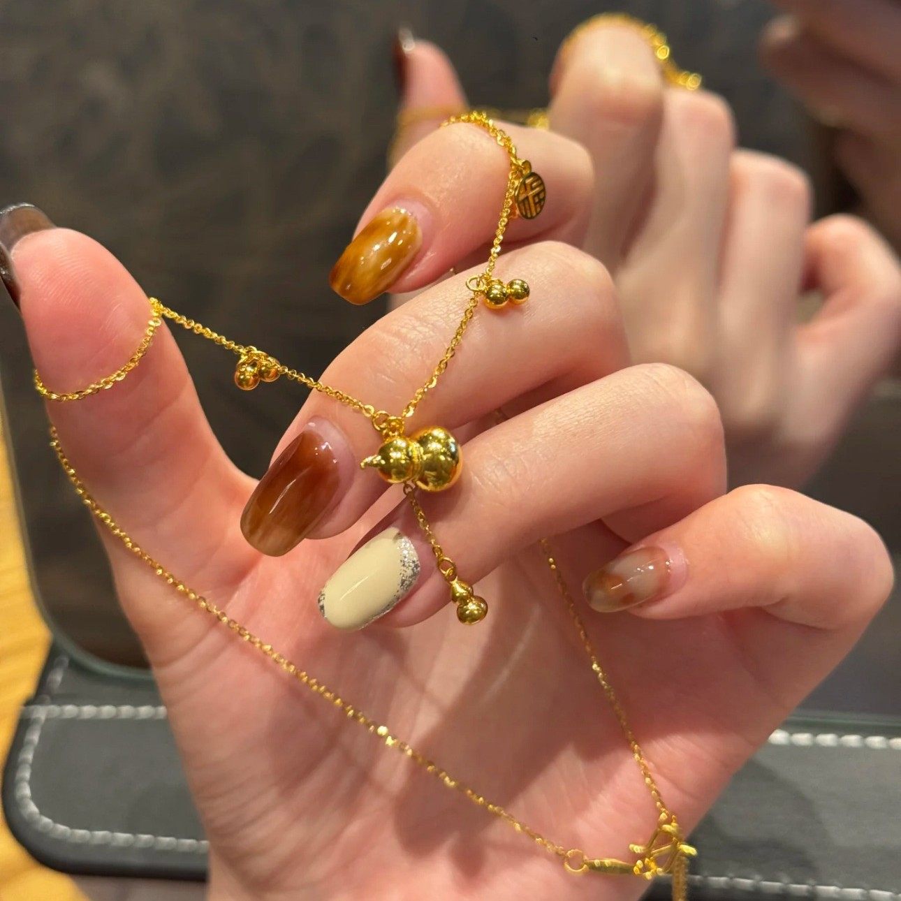 新中式金色葫芦项链古法国潮精致福禄双全吊坠福气满满流苏锁骨链,淘宝优惠券,粉丝福利购,淘宝优惠卷