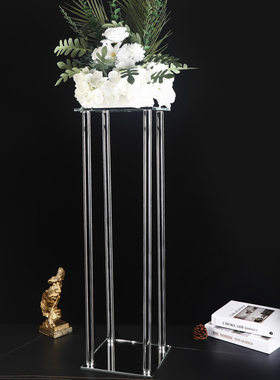 婚庆道具酒店餐桌花台婚礼主桌摆件装饰品水晶玻璃花架路引