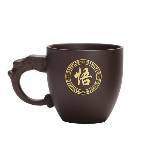 紫砂杯功夫小茶杯陶瓷单杯家用主人杯品茗杯茶碗中式私人定制刻字 - 图3