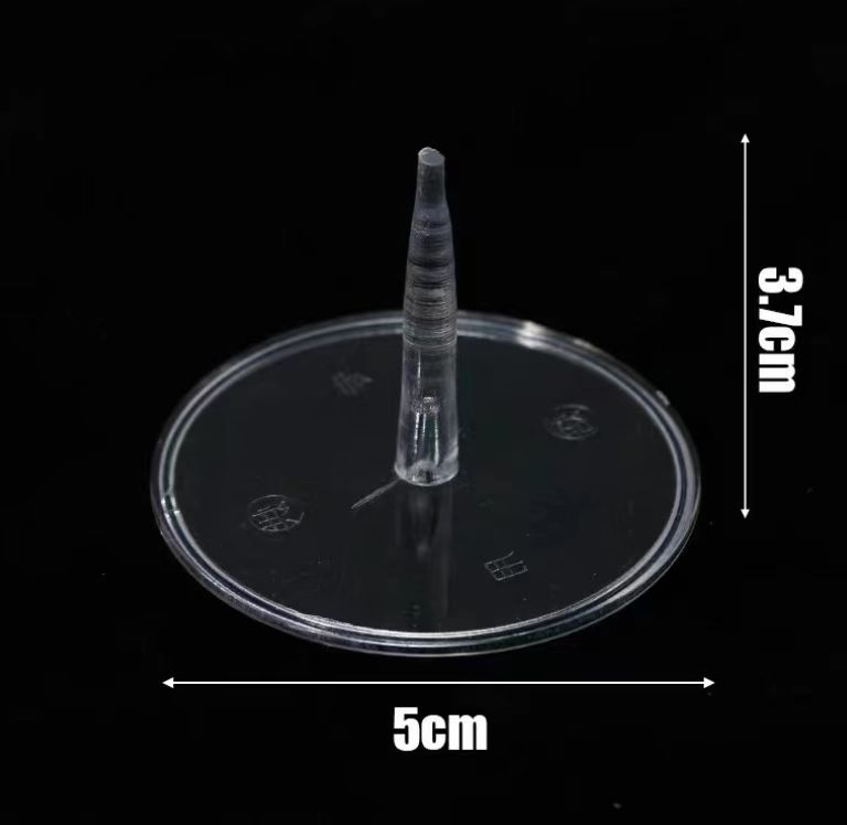 包邮透明塑料玩偶公仔摆件固定底座蛋糕装饰底托底座烘焙配件加厚 - 图2