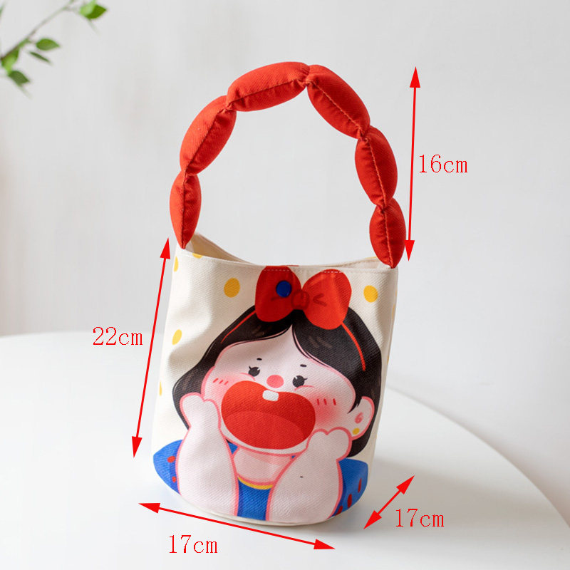 手提帆布包卡通可爱水桶包结婚伴手礼礼品袋儿童充棉包腋下手拎,淘宝优惠券,粉丝福利购,淘宝优惠卷