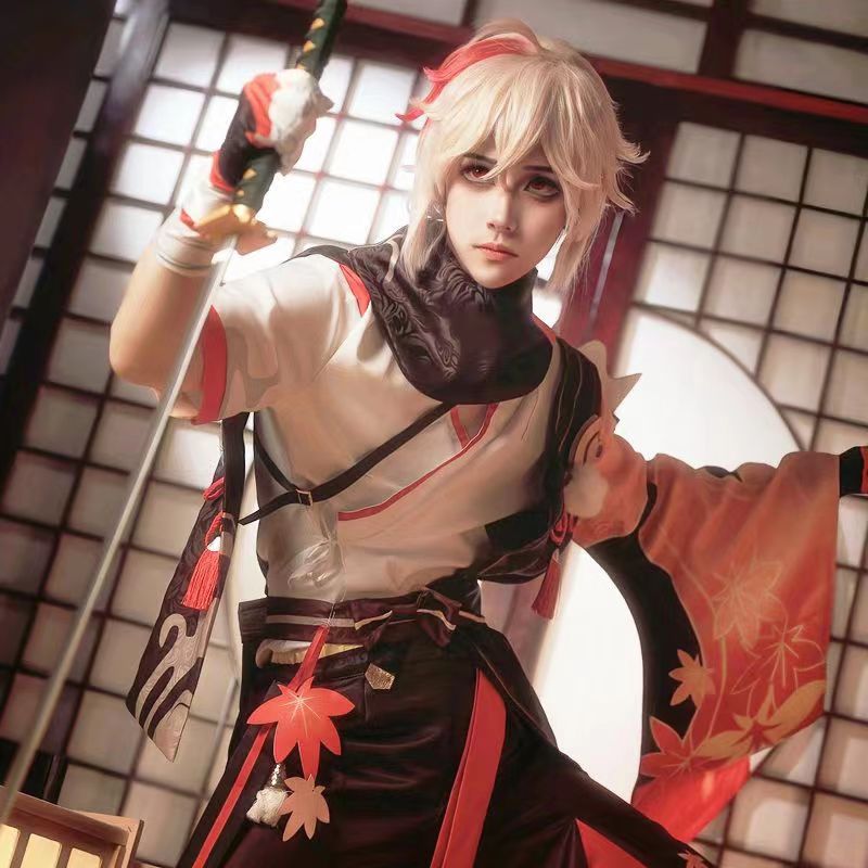 悟空二次元 原神cos服稻妻城枫原万叶cosplay男装动漫服装衣服c服 - 图0