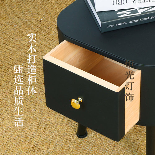 朵信新款中古风落地灯床头柜置物一体客厅沙发旁边几氛围复古P712 - 图2