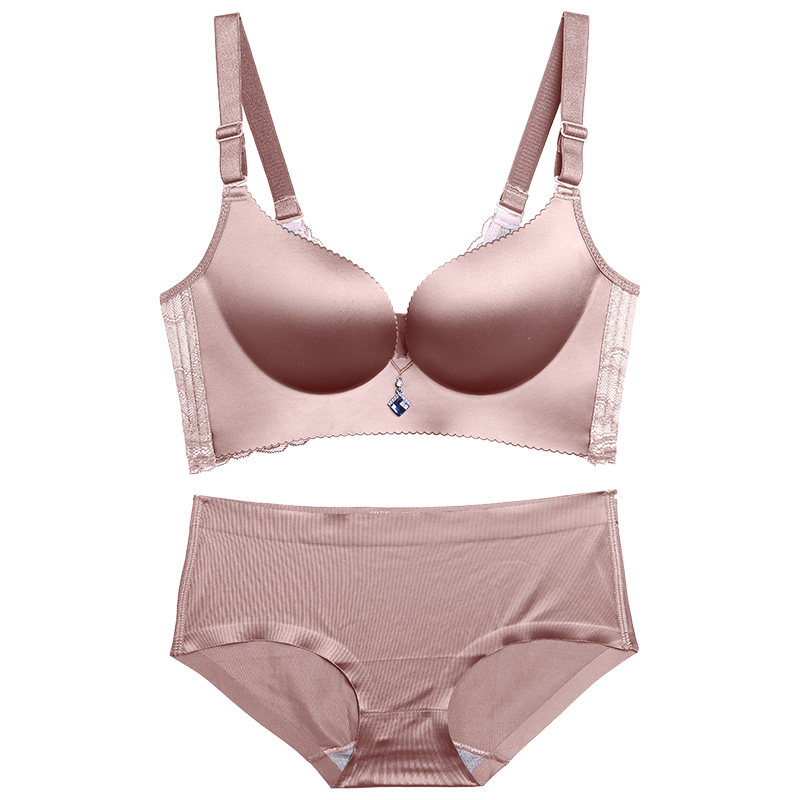 内衣套装女性感文胸聚拢美背无钢圈上托小胸收副乳防下垂胸罩光面,淘宝优惠券,粉丝福利购,淘宝优惠卷