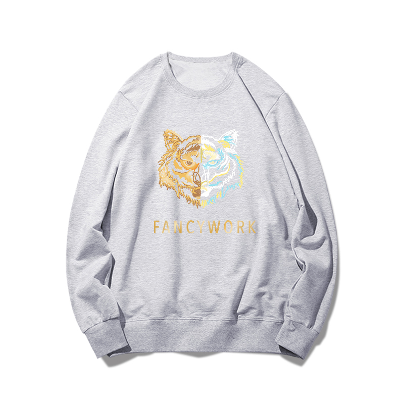 一线品牌外贸原厂清仓异色老虎头薄款加大卫衣男潮牌虎年春秋长袖 - 图1