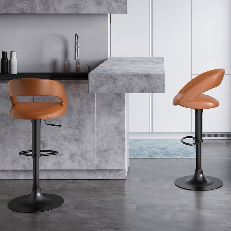意大利进口头层牛皮吧台椅 设计师款真皮吧凳可升降旋转7186 7210,淘宝优惠券,粉丝福利购,淘宝优惠卷