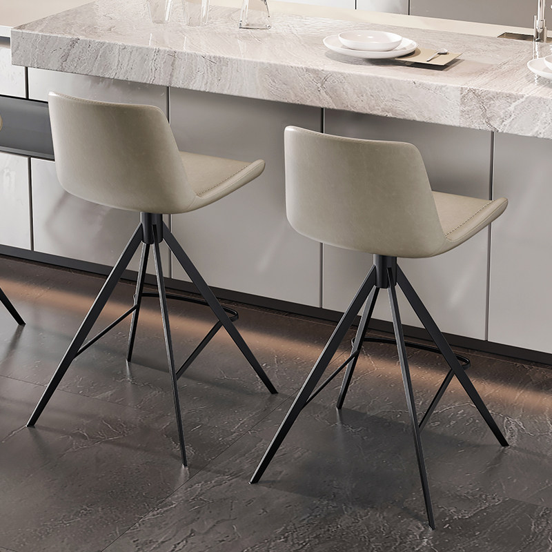 澳大利亚进口头层牛皮高脚凳  吧台椅子轻奢设计师款岛台椅7232,淘宝优惠券,粉丝福利购,淘宝优惠卷