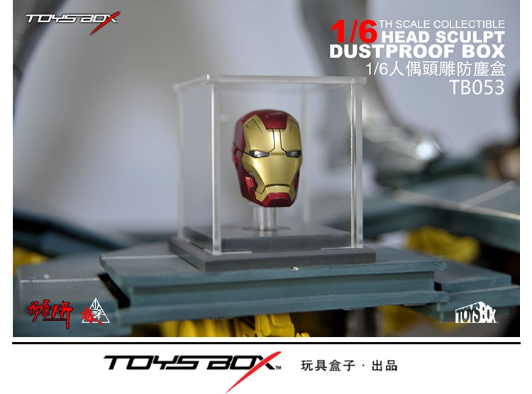toys-box1/6兵人12寸人偶ht ss头雕头像防尘展示盒全封闭现货 - 图1