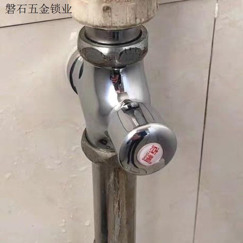 阀门开关厕所延时按压式手按蹲便器全铜体冲水阀大便冲洗阀小便. - 图0