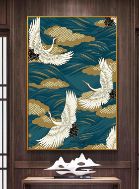 新中式风玄关禅意茶室书房装饰画