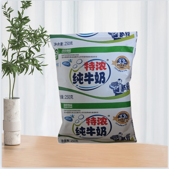 绿色食品新希望纯牛奶蝶泉特浓 牛奶250ML12袋营养早餐奶儿童 - 图2