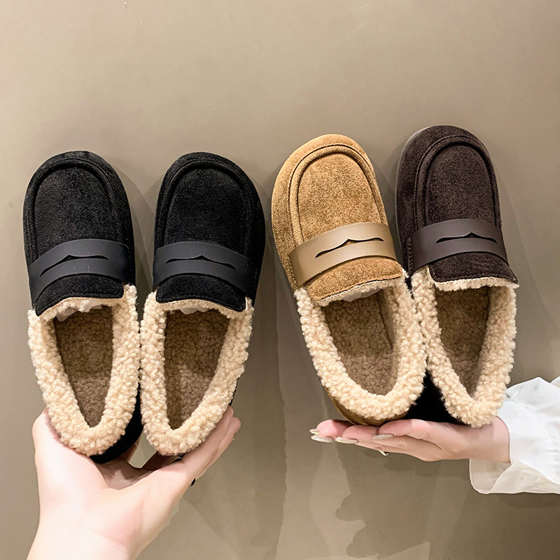 棉鞋女豆豆鞋女一脚蹬平底百搭孕妇妈妈鞋加绒加厚时尚大码雪地靴,淘宝优惠券,粉丝福利购,淘宝优惠卷