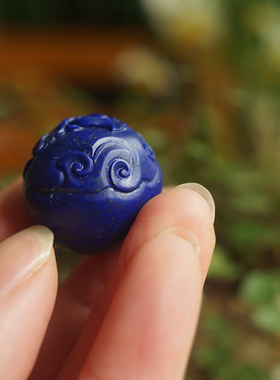 天然雕件青金石牡丹花