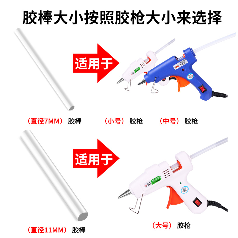 透明胶棒热熔胶条高粘7mm11mm宽玻璃胶条幼儿园儿童手工diy材料 - 图0