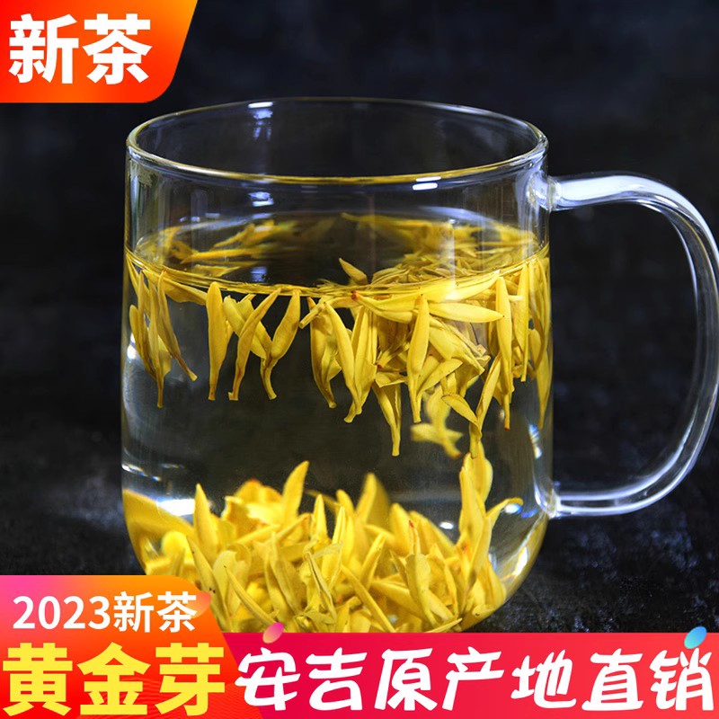 安吉2023年新茶正宗黄金芽茶叶白茶明前特级礼盒装250g绿茶春茶