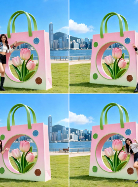 玻璃钢花仙子卡通仿真大型雕塑景区公园小区大型花束户外美陈摆件