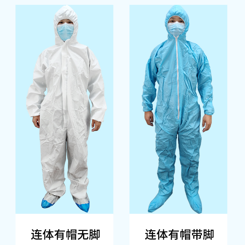 一次性防护服贴条连体养殖场养猪防尘衣防水喷漆隔离衣全身无纺布 - 图1