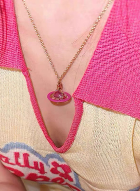 Willa｜太后家彩色orb项链立体星球吊坠小众设计高级感叠戴锁骨链