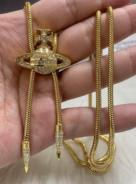 Willa｜蛇骨土星磁吸领带项链宴会长款两戴锁骨男女都可戴古巴链