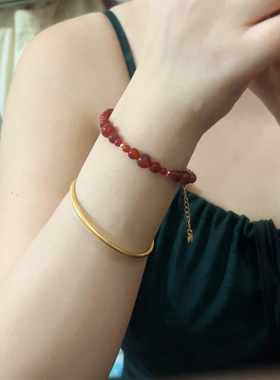 Willa｜天然红玛瑙新中式手链小众设计高级感手串送女友礼物百搭