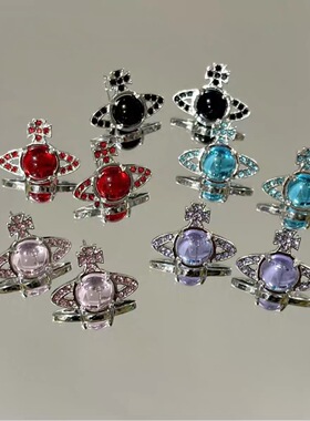 Willa｜转运珠玻璃珠土星项链 耳钉 戒指2025爆款百搭星球锁骨链