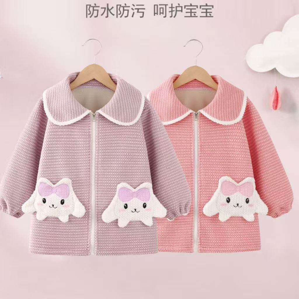 儿童罩衣女宝宝吃饭围兜防水防脏公主围裙秋冬洋气外穿婴儿反穿衣,淘宝优惠券,粉丝福利购,淘宝优惠卷