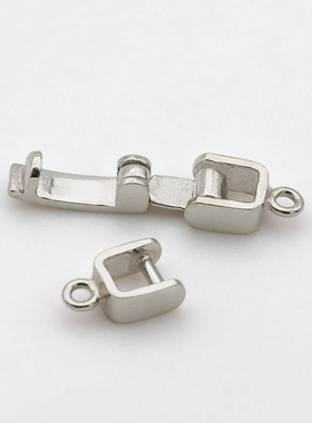 日本pt850铂金首饰配件表带式链条扣子丨长13.0mm 宽3.0mm