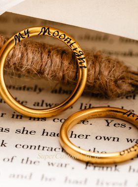 足金999黄金戒指表白系列情书