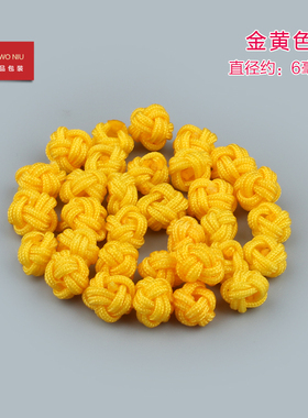 diy大红色手工编织纽扣结