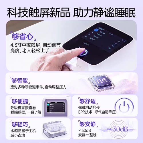瑞思迈凯迪泰单双水平呼吸机老人慢阻肺无创医用家用睡眠机 - 图2