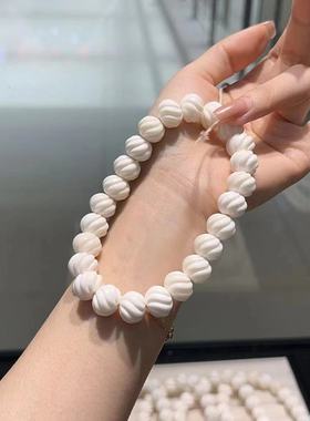 新款牛骨拧花单圈手持 diy手工编织手绳项链文玩佛珠手串配饰品