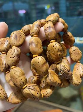 厂家桃核雕刻葫芦手串男女士文玩手串旅游生日礼物散珠葫芦