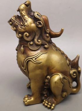 望天吼办公室摆件纯铜镇宅