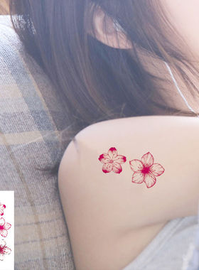 防水纹身贴持久女可洗手部素花莲花网红ins风小清新小图案贴纸
