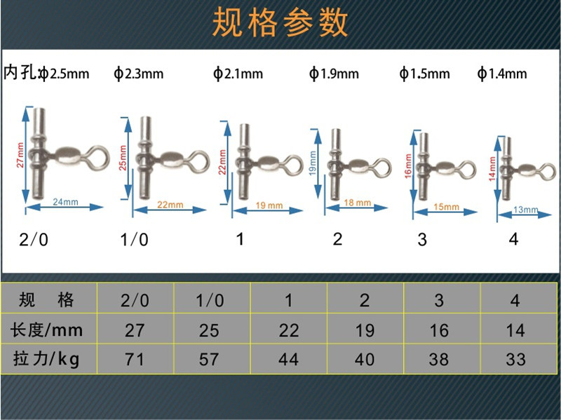 包邮日式铜管八字环分叉转环8字三叉钓组钓鱼配件渔具垂钓用品-图0