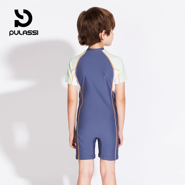 Pulassi boys' one-piece boxer swimsuit