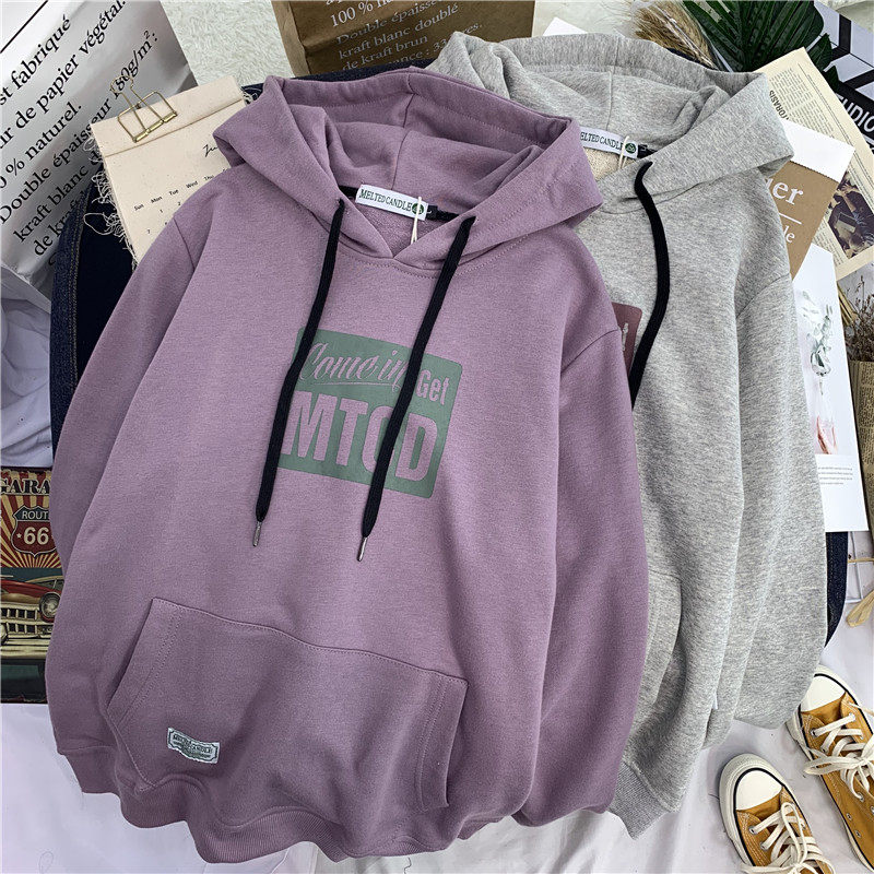 ins连帽2020新款韩版春秋宽松卫衣 天佳丽卫衣/绒衫