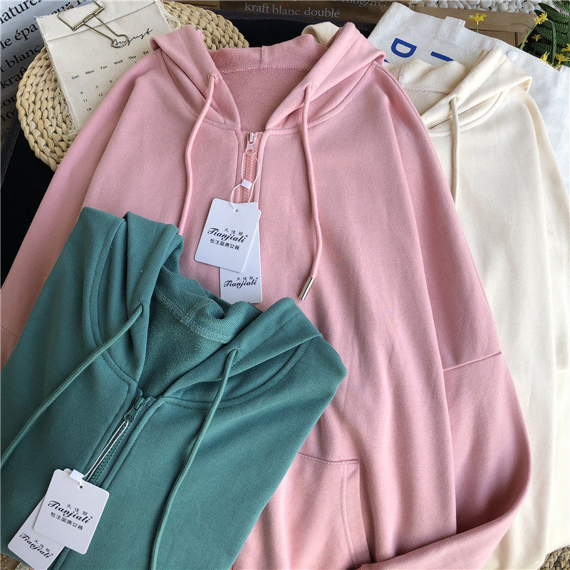 2020春秋冬新款奶白色韩版盐系卫衣 天佳丽卫衣/绒衫