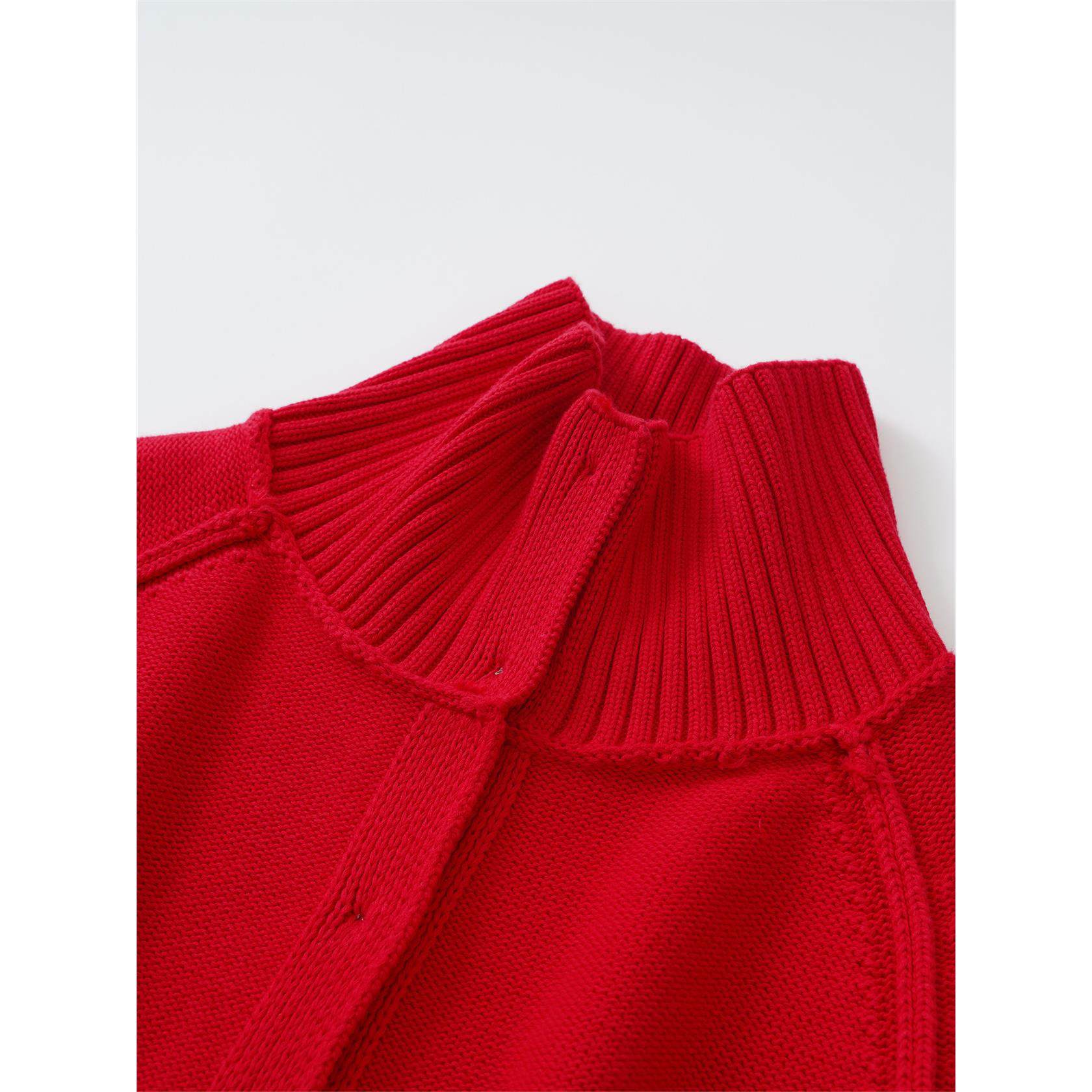 新年大吉 粉丝福利款 100%全棉 高领针织开衫女士毛衣外套 可翻领,淘宝优惠券,粉丝福利购,淘宝优惠卷