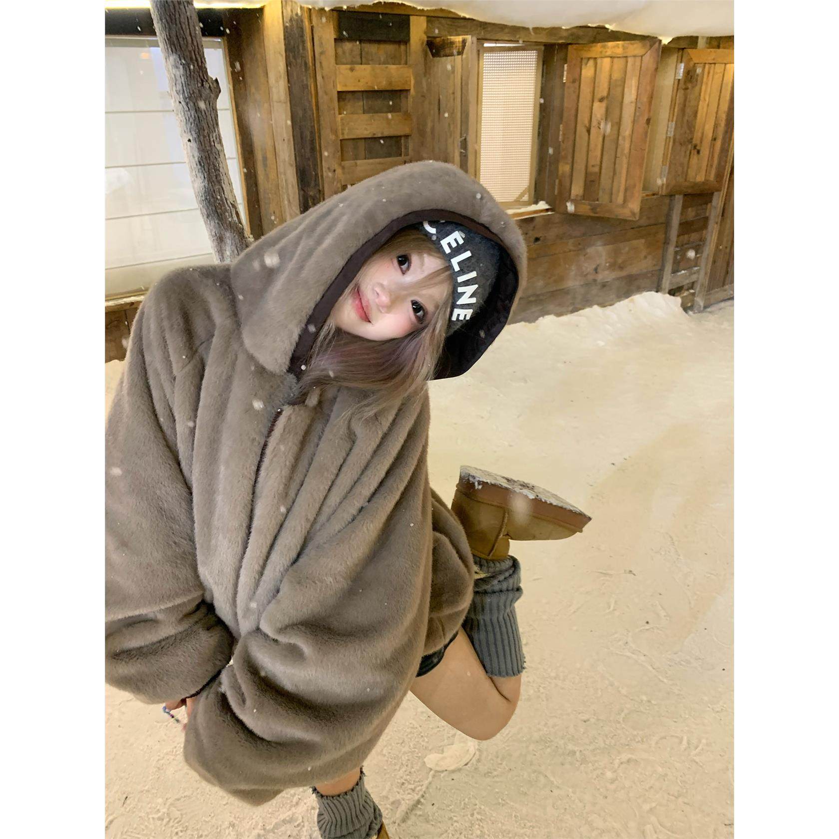 双面穿座山雕棉服女2025冬装新款派克服皮草加绒棉衣加厚棉袄外套,淘宝优惠券,粉丝福利购,淘宝优惠卷