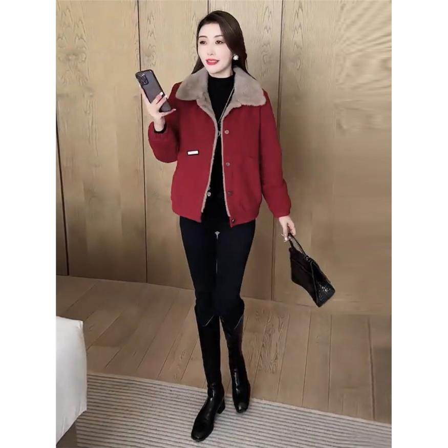 加绒加厚牛仔外套女2025秋冬新款休闲时尚显瘦减龄毛领短外套棉衣,淘宝优惠券,粉丝福利购,淘宝优惠卷