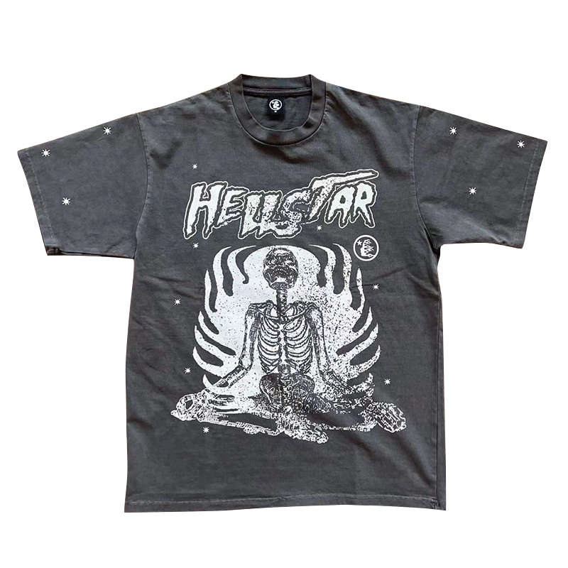 Hellstar Studios Inner Peace Tee 骷髅重工艺洗水短袖纯棉T恤 - 图3