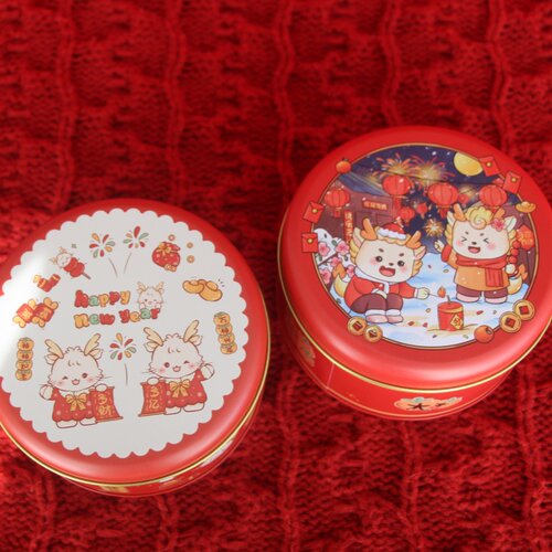 清仓10个包邮中小号新年曲奇饼干铁盒雪花太妃糖可可脆礼品盒 - 图1