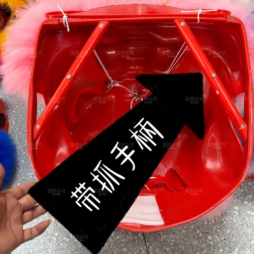 羊毛舞狮头可眨眼套装塑料幼儿童舞狮子醒狮南狮幼儿表演双人舞狮 - 图3