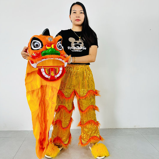 装饰摆件校园运动会整套儿童表演套装小孩舞龙醒狮耐摔羊毛