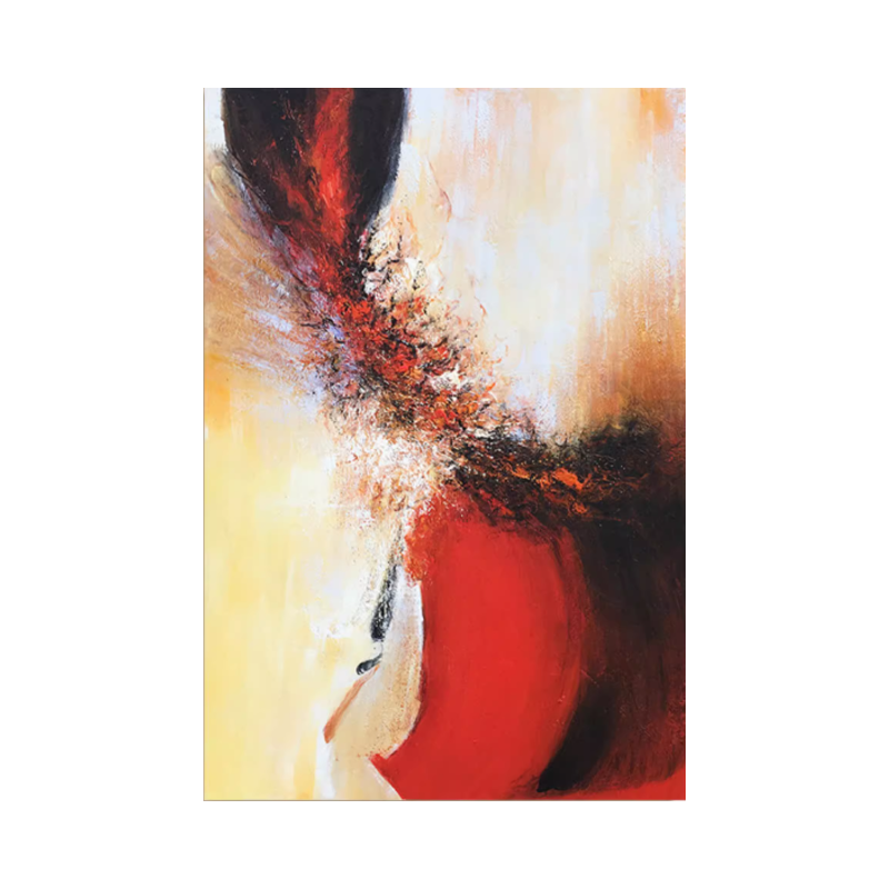 MHD赵无极玄关手工画现代简约客厅过道肌理挂画抽象艺术入户壁画 - 图3